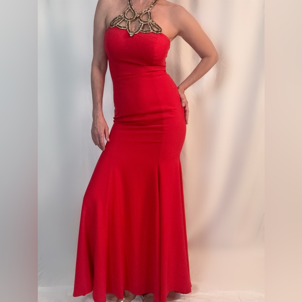 Elegant Red Evening Gown